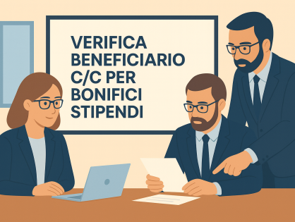 Verifica del beneficiario dei bonifici bancari