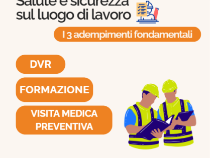Nuova assunzione: Sicurezza, Formazione e Visita medica preventiva